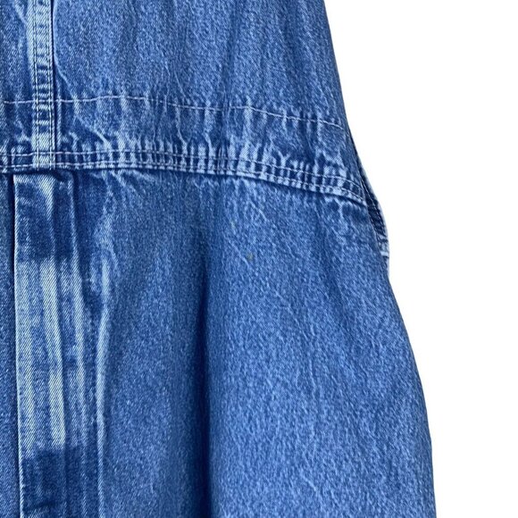 Key Imperial Size 40x26 Overalls Distressed Medium Wash Denim Adjustable Mens - Picture 3 of 11